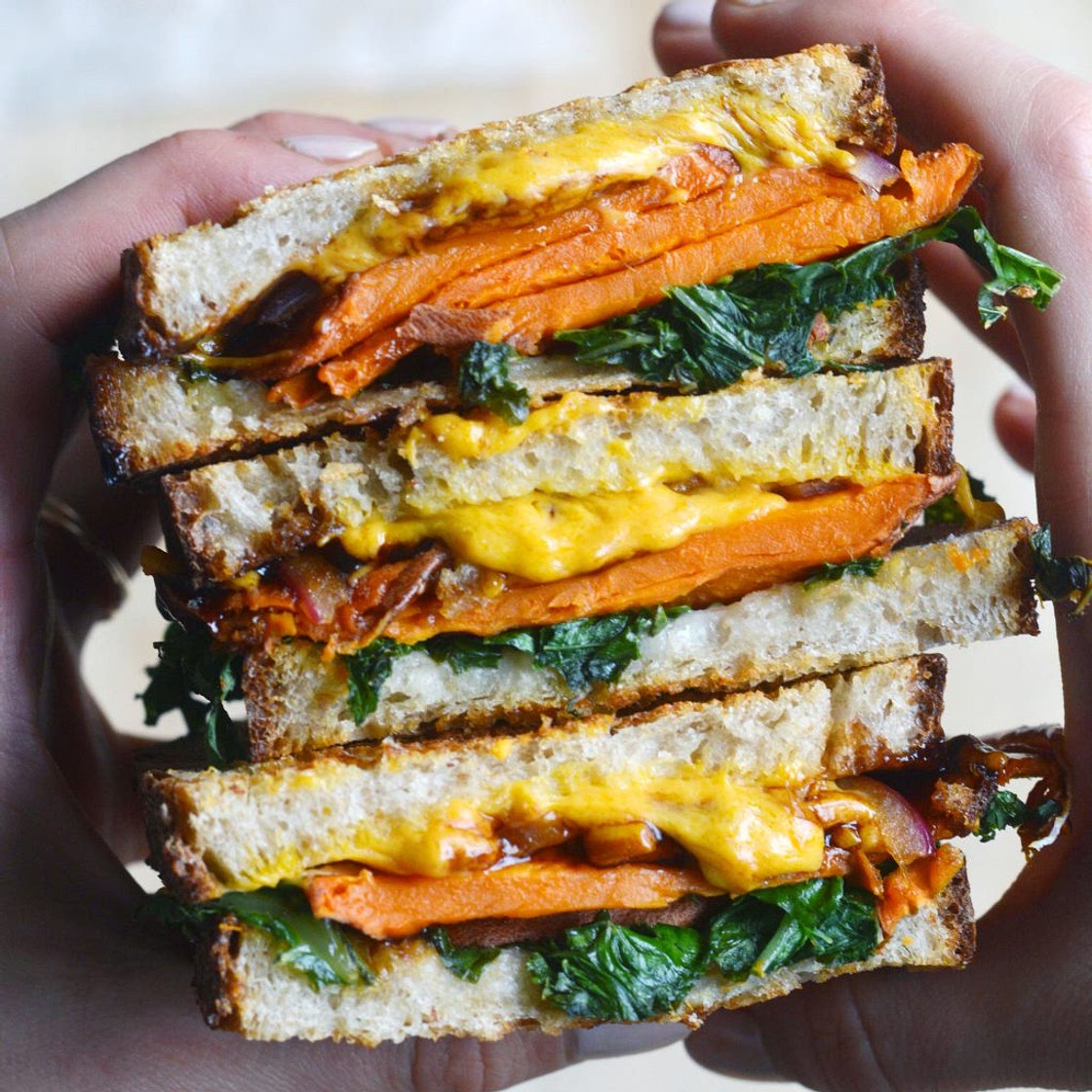 Vegan Balsamic Sweet Potato Grilled Cheese