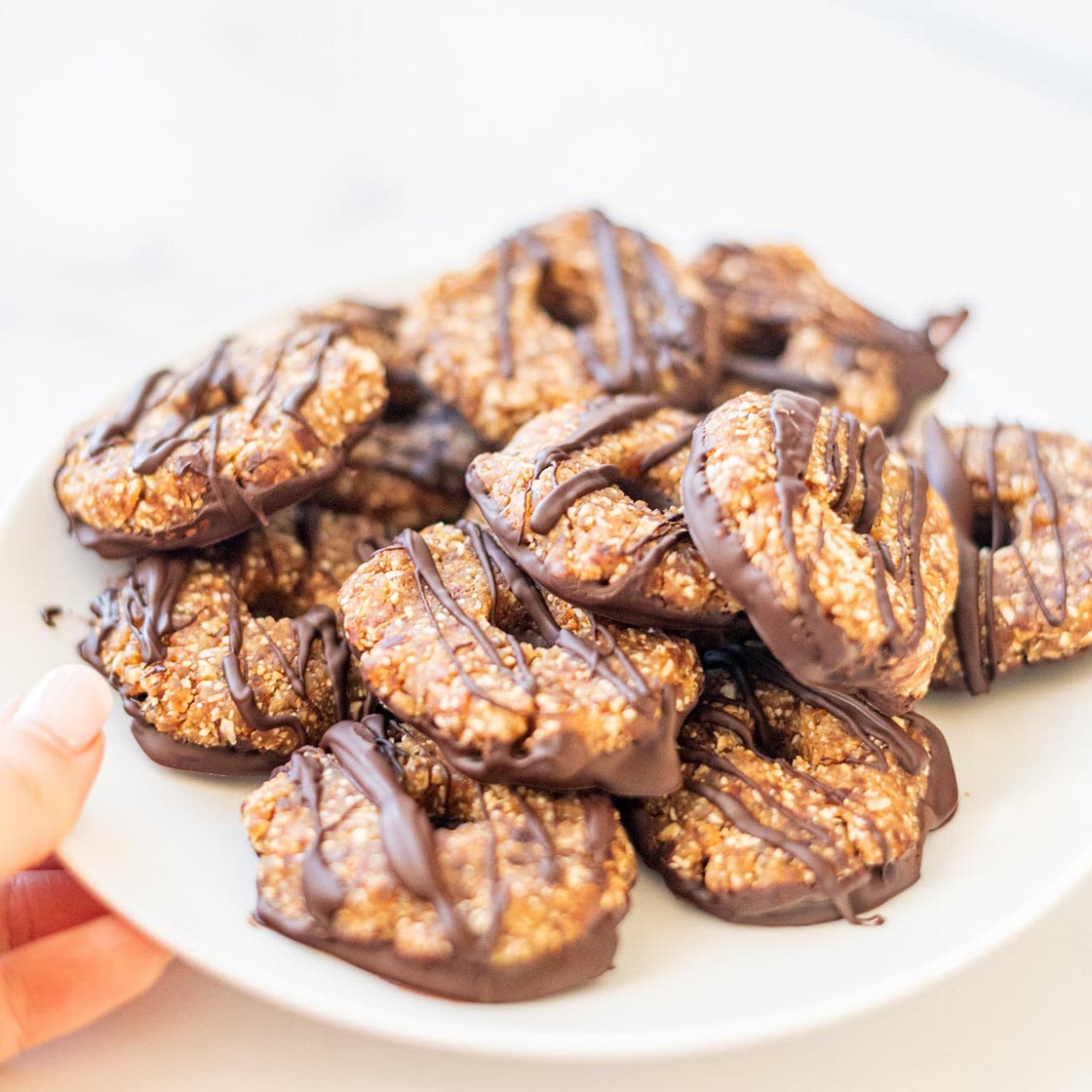 Vegan Copycat Girl Scout Samoas