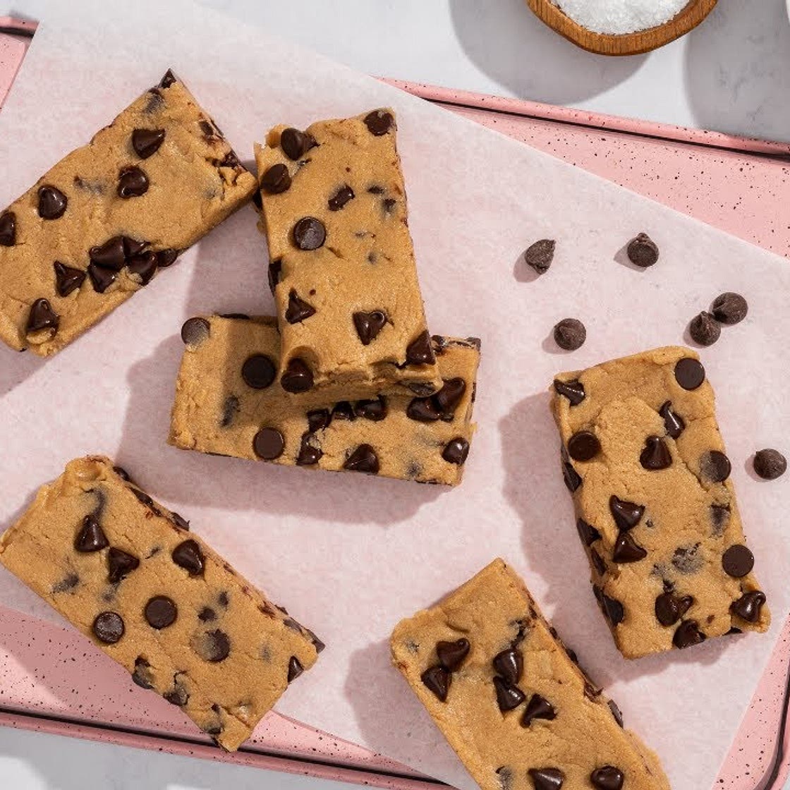 No-Bake Salted Cookie Dough Protein Bars