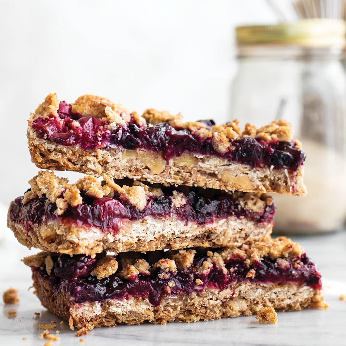 Vegan Low FODMAP Fruit Crumble Bars