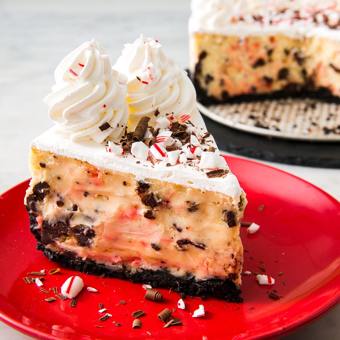 Copycat Cheesecake Factory Peppermint Bark Cheesecake