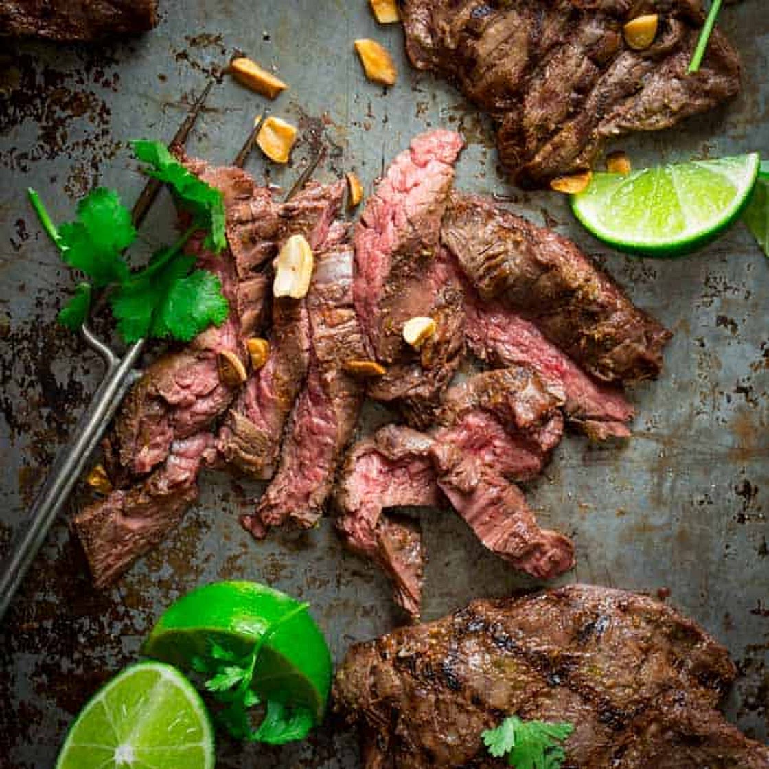 Grilled Skirt Steak with Thai Flavors
