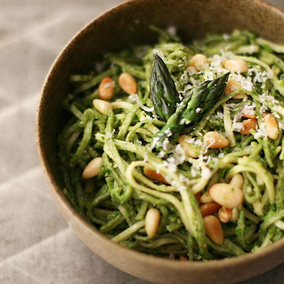 Asparagus Pesto with Pasta
