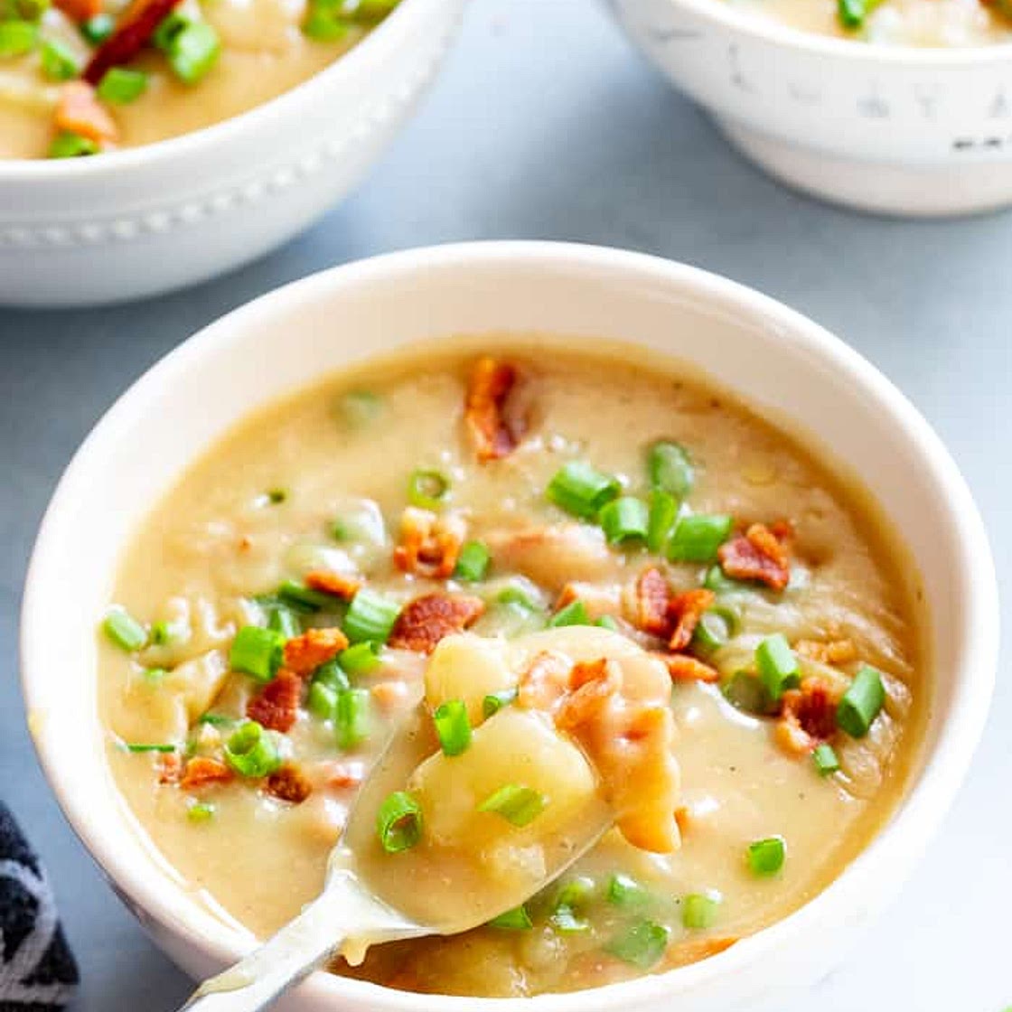 Creamy Potato Soup with Bacon {Whole30}