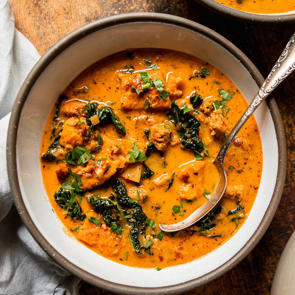 Vegan Butternut Squash Zuppa Toscana