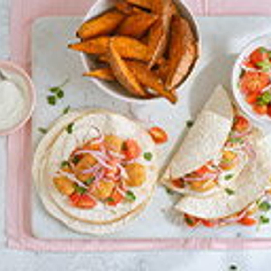 Chicken nugget tacos