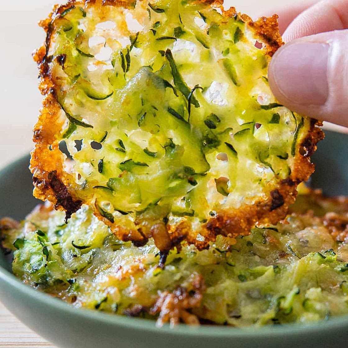 Zucchini Cheese Crisps