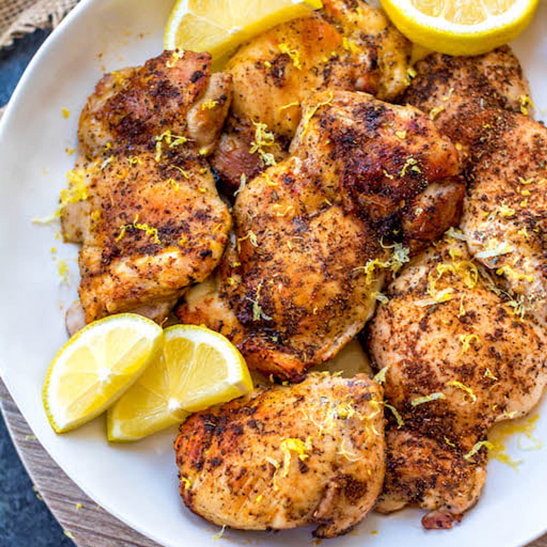 Air Fryer Lemon Pepper Chicken Thighs: Whole30, Paleo, Keto, GF
