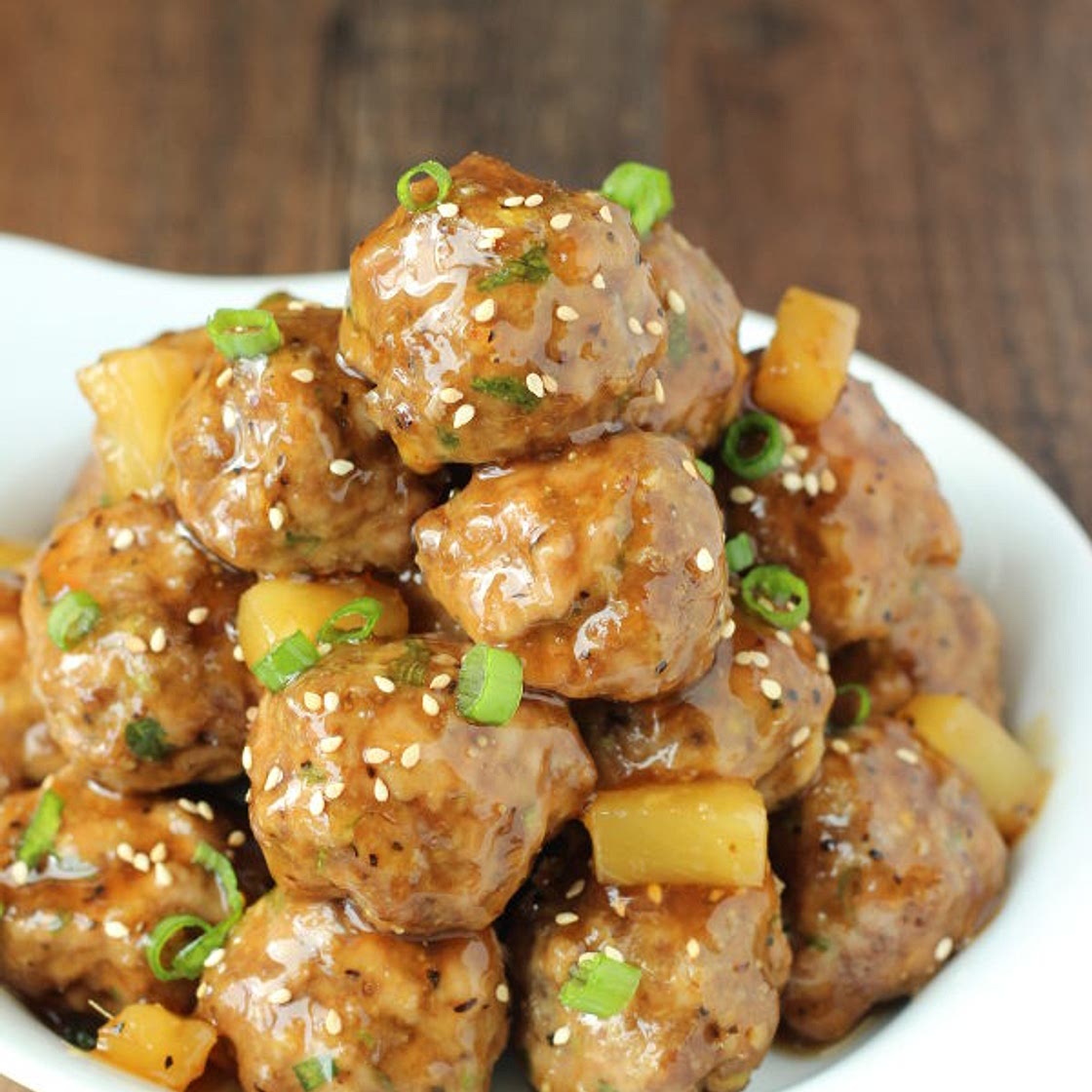 Teriyaki Meatballs in Pineapple Sauce
