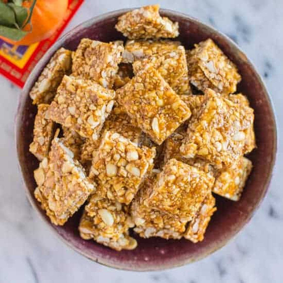 Peanut Sesame Ginger Brittle