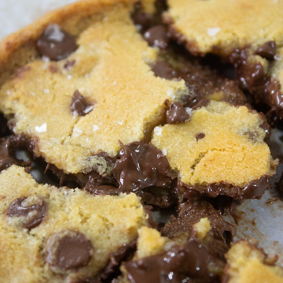 Giant Nutella Stuffed Chocolate Chip Cookie