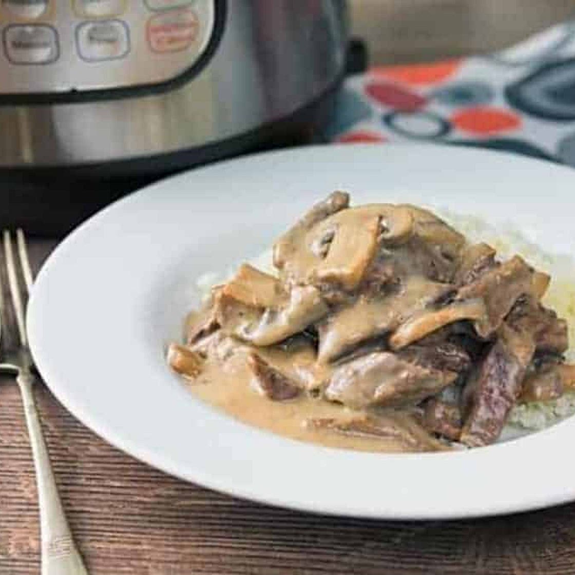 Instant Pot Beef Stroganoff