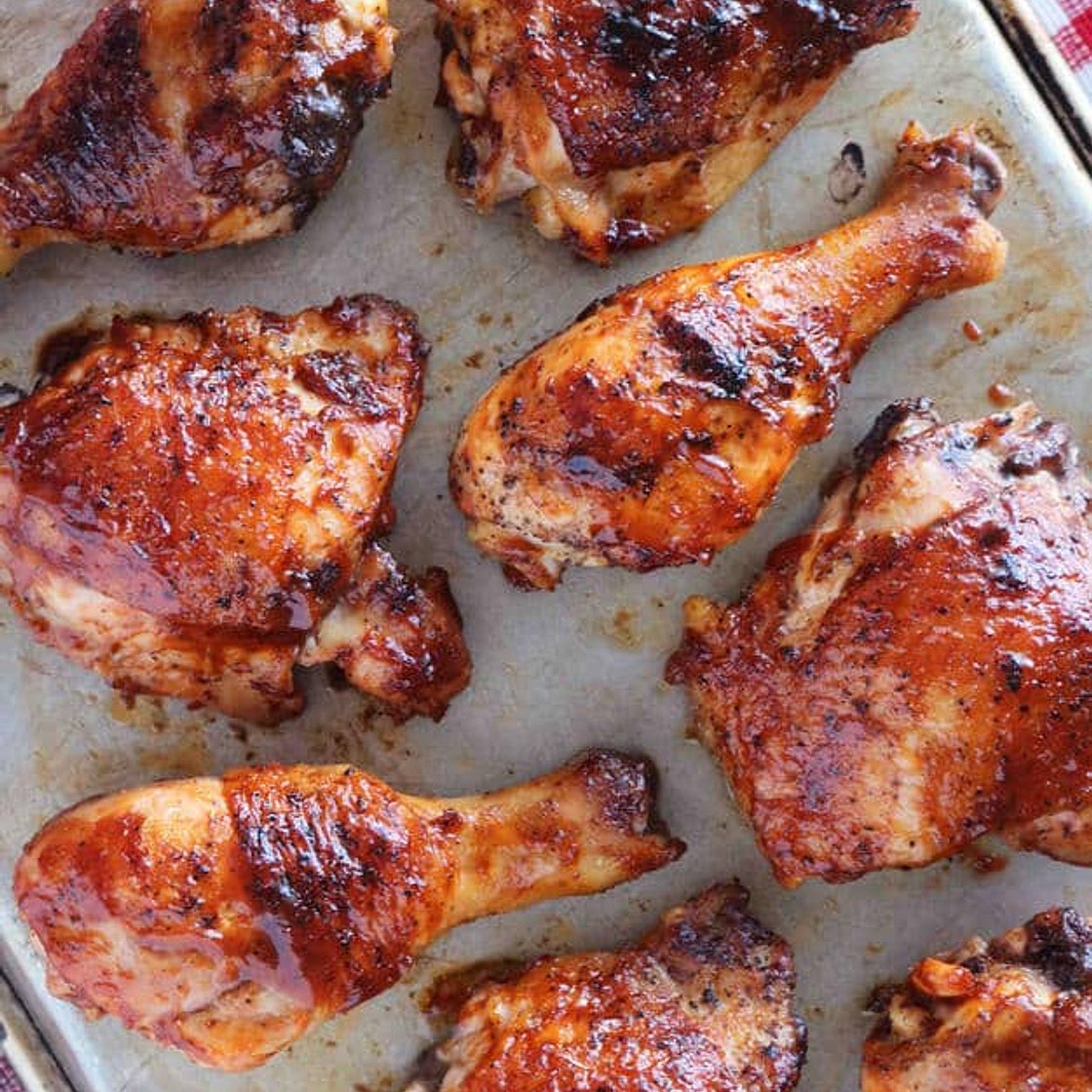 Baked BBQ Chicken Legs and Thighs