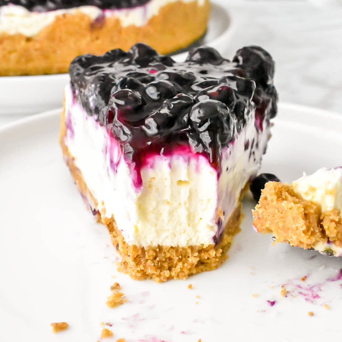 No Bake Blueberry Cheesecake