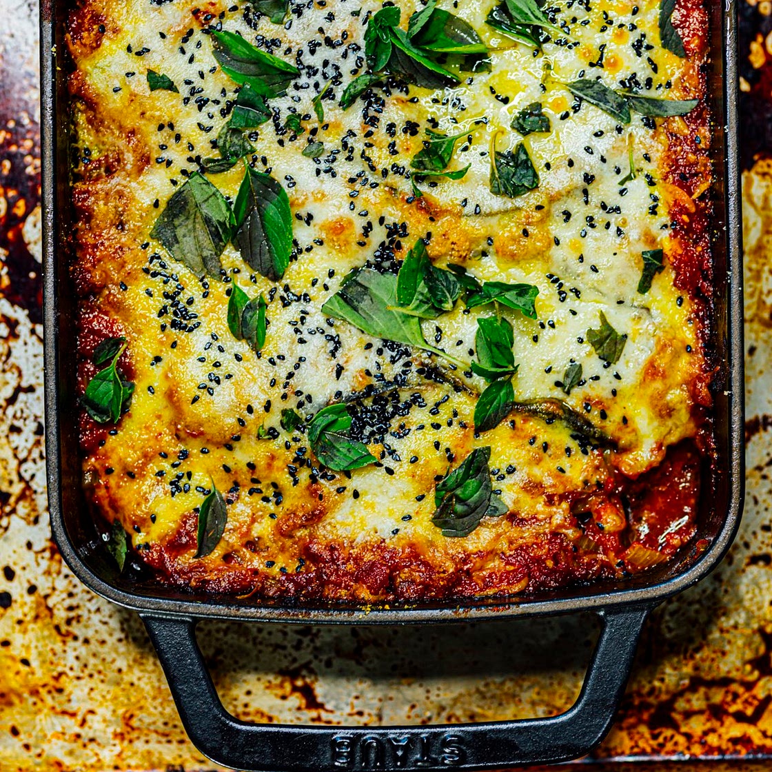 Indian-Style Roasted Eggplant Parmesan