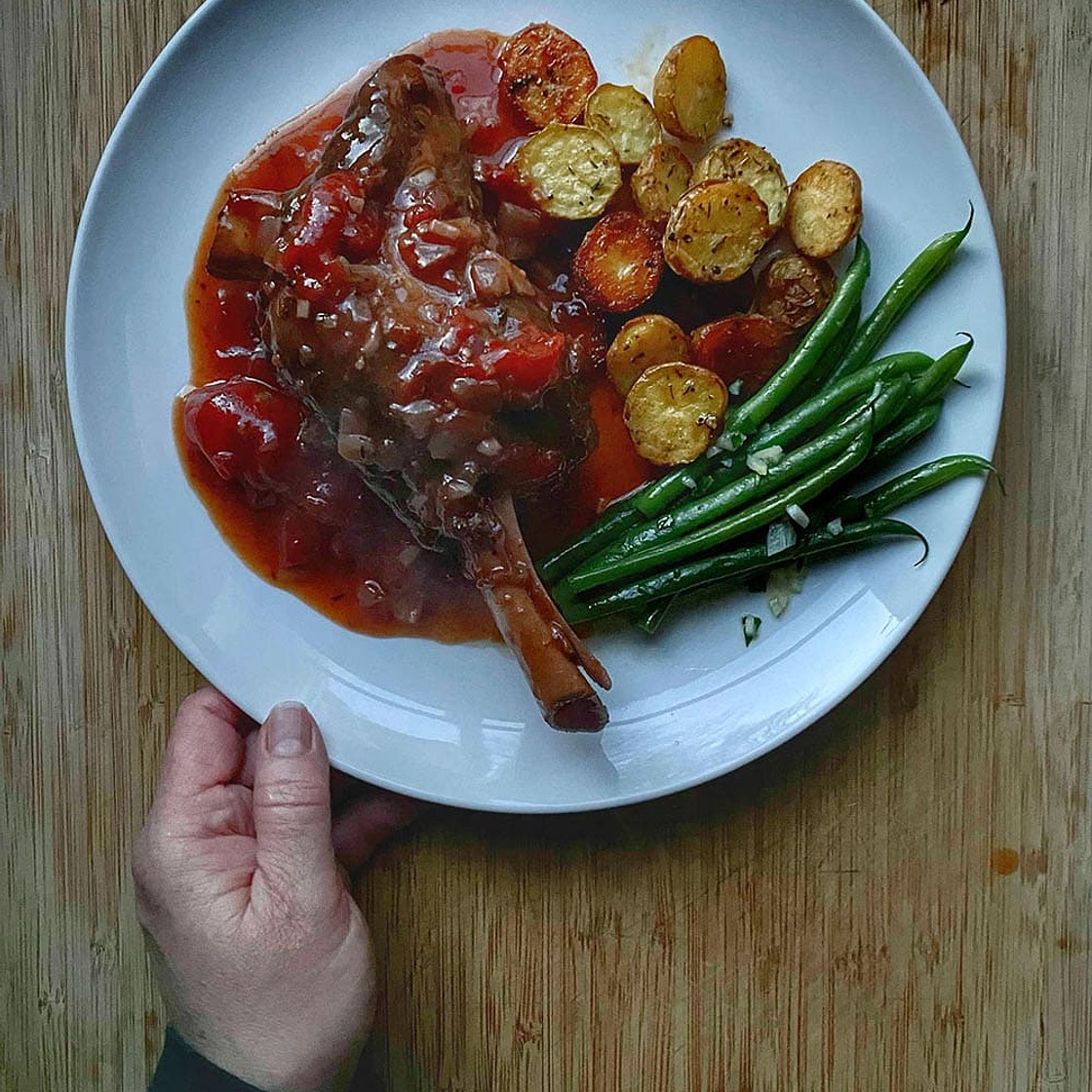 Red Wine Braised Lamb Shanks