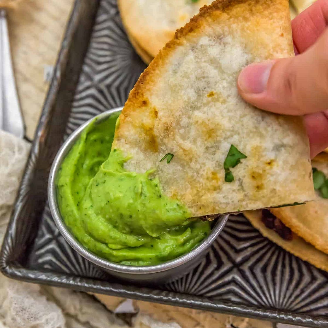 Vegan Baked Black Bean Quesadillas