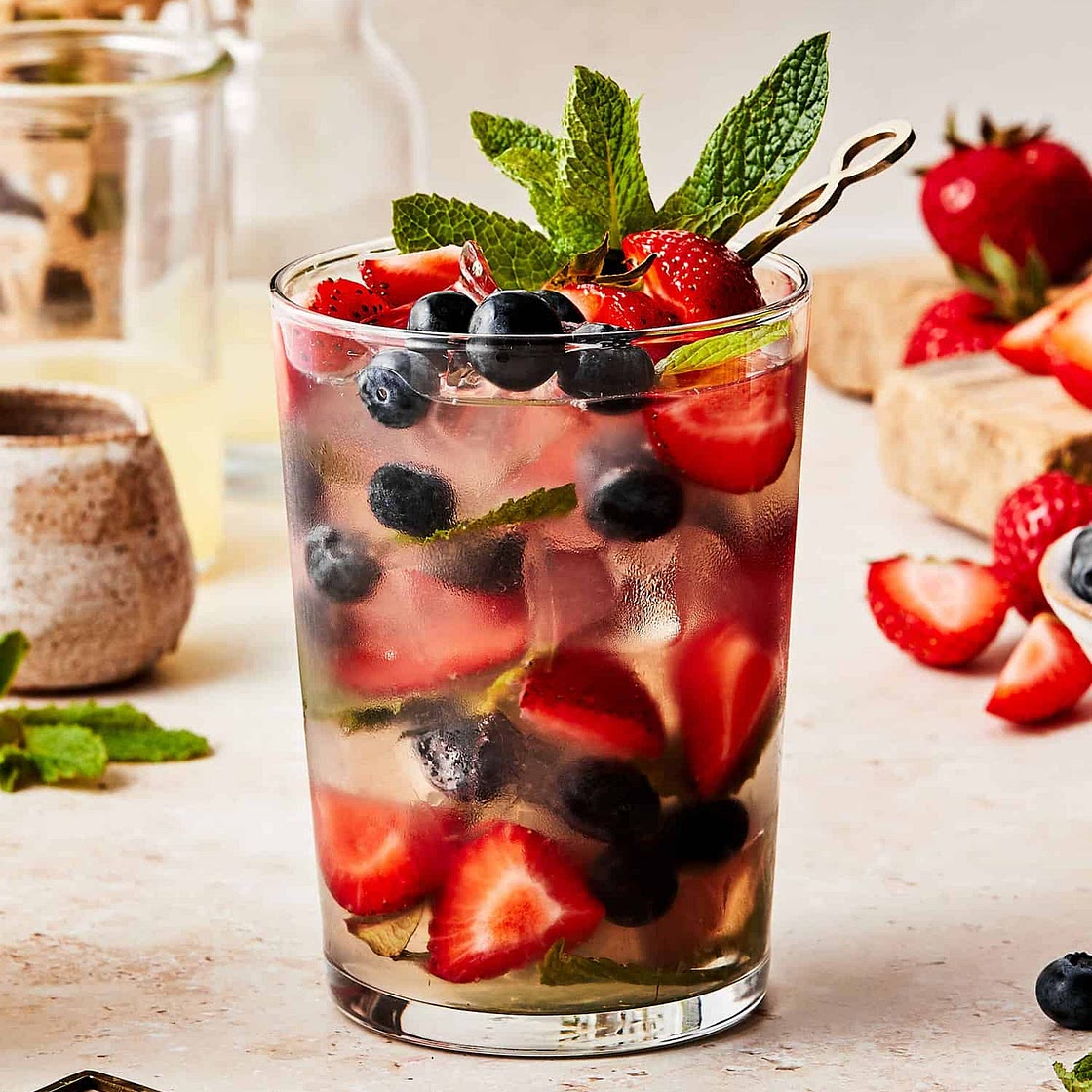 Gut Healthy Mixed Berry Mocktail