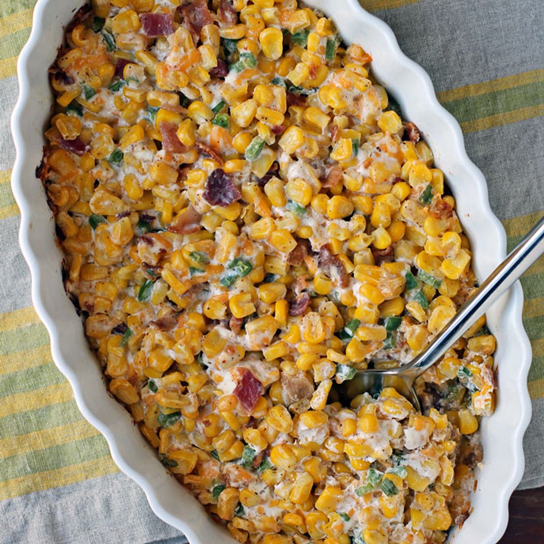 Creamy Corn with Bacon and Jalapenos