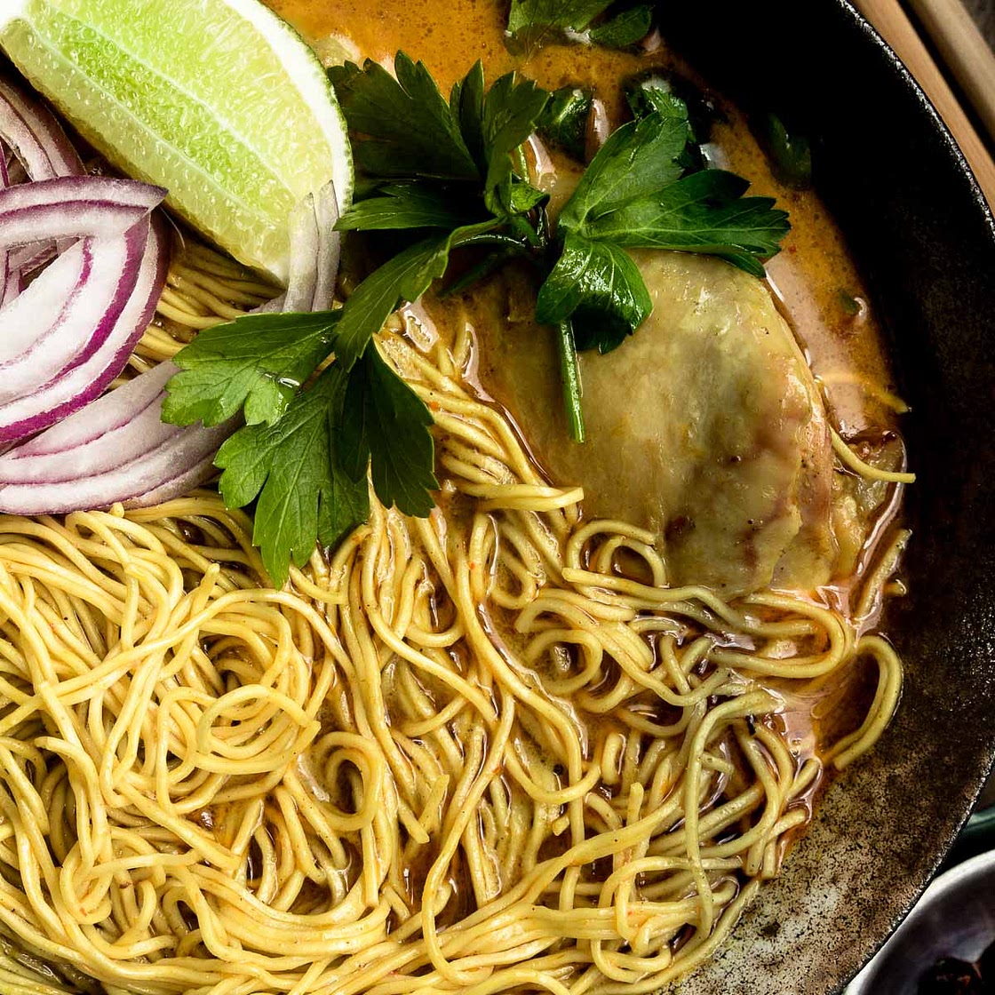 Thai Coconut Curry Noodle Soup (Khao Soi)