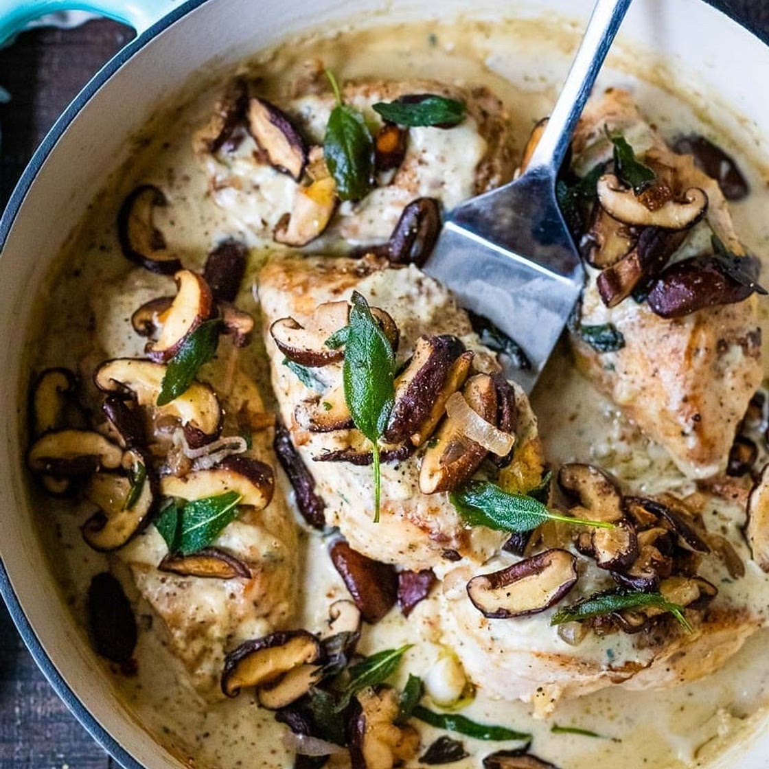 Creamy Gorgonzola Chicken with Sage