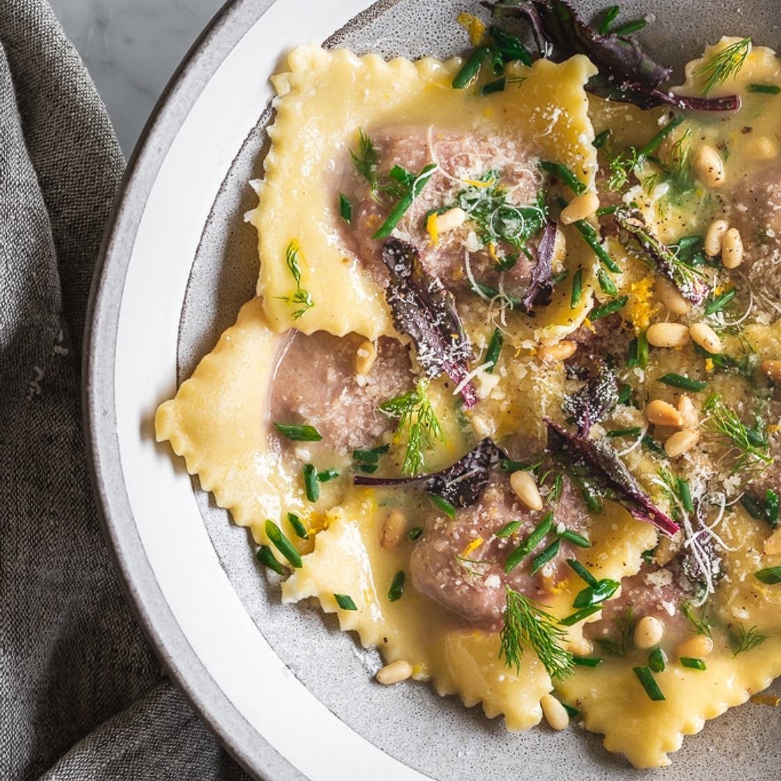Beet & Goat Cheese Ravioli