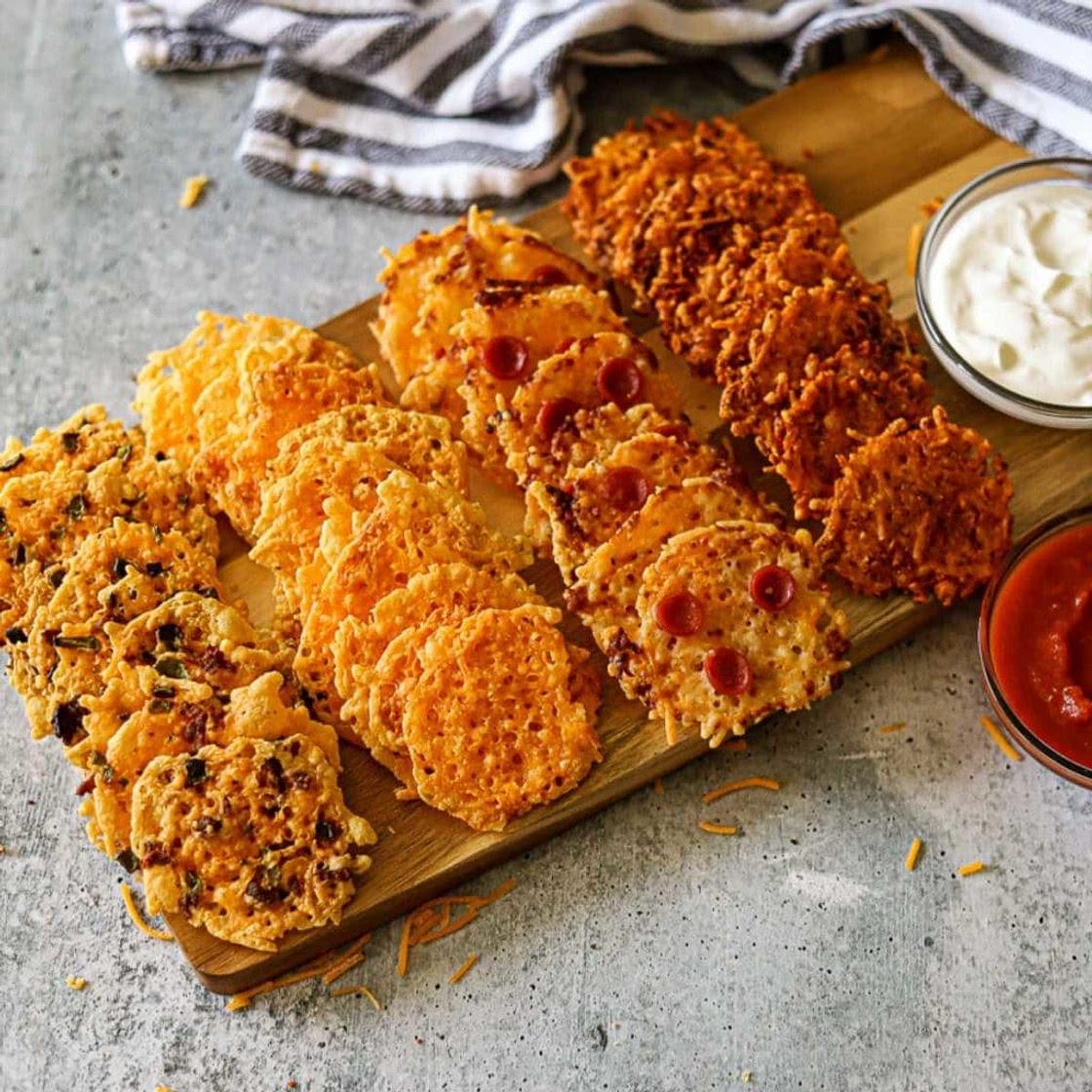 Easy Keto Cheese Crisps 4 Ways!