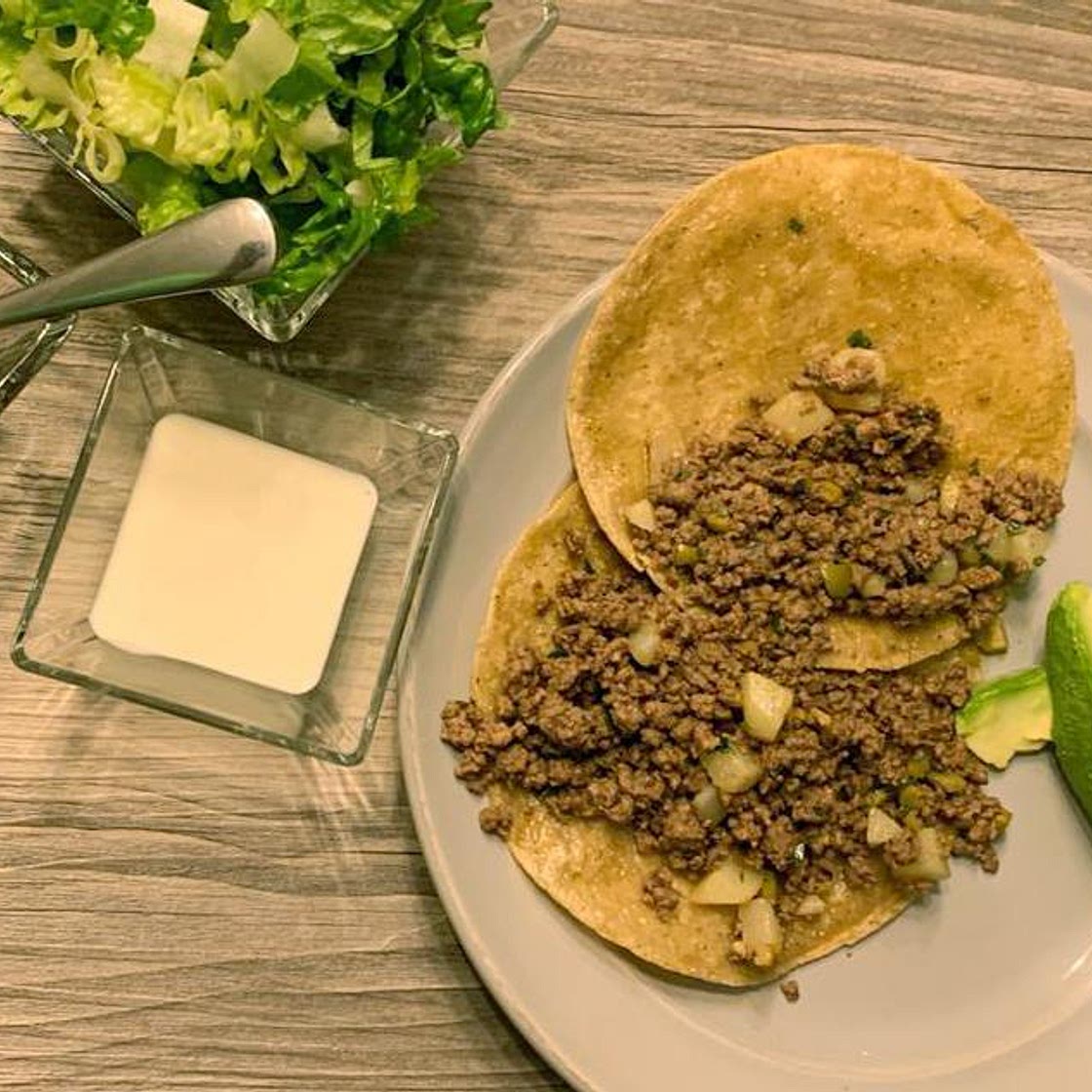 Receta de Tacos de carne molida