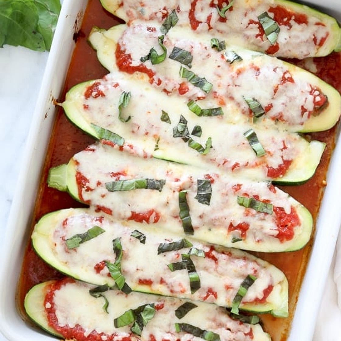 Veggie Lasagna Zucchini Boats