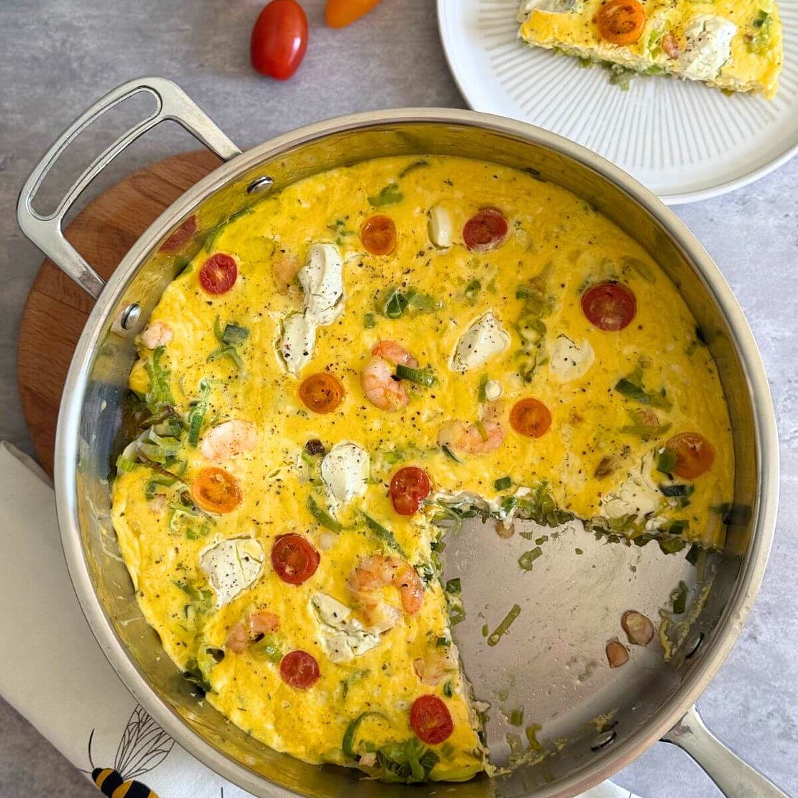 Easy Shrimp and Leek Frittata Recipe