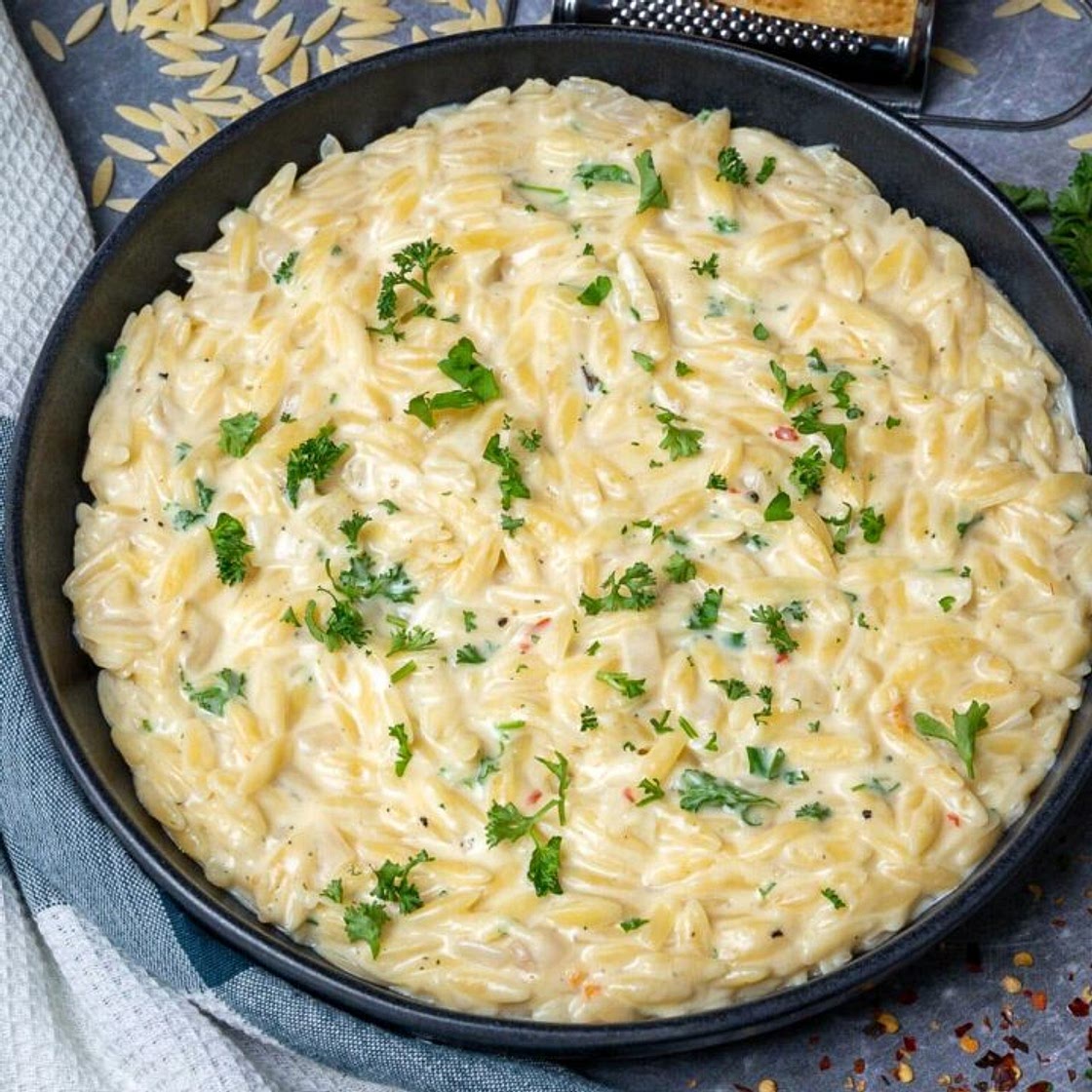 Creamy Garlic Parmesan Orzo