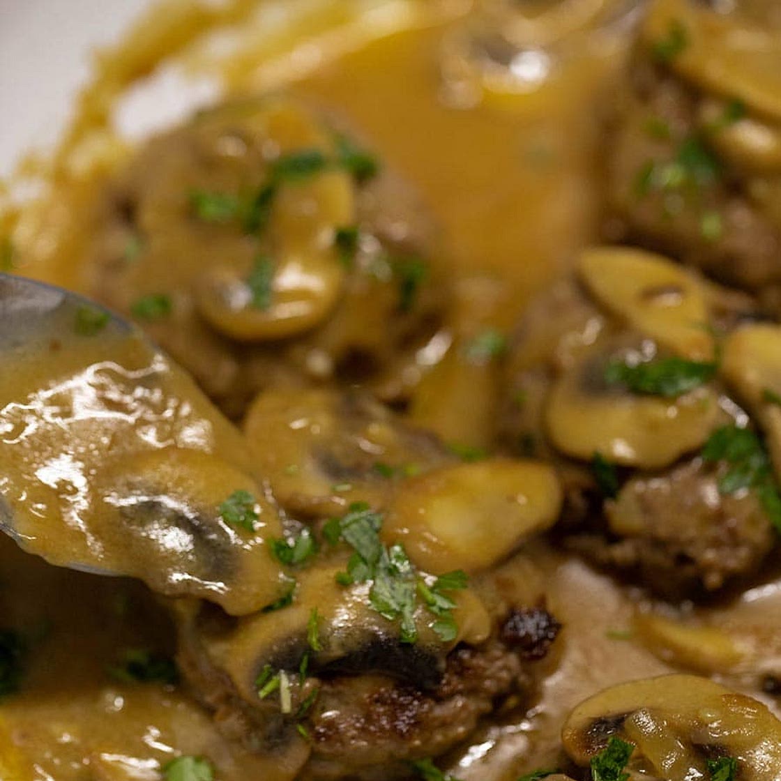 Easy Keto Salisbury Steak with Mushroom Gravy