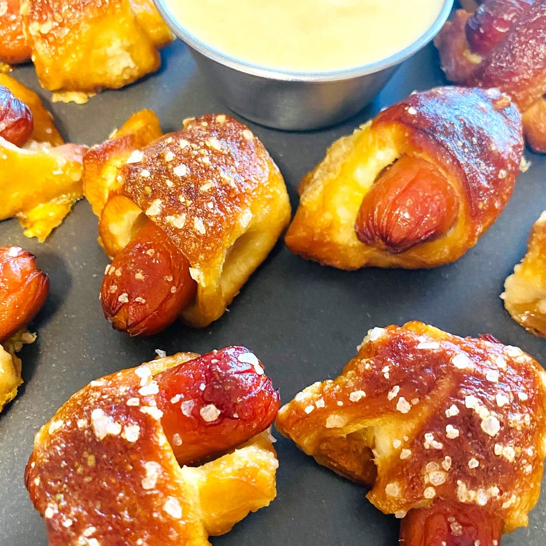 Mini Pretzel Dogs with Beer Cheese