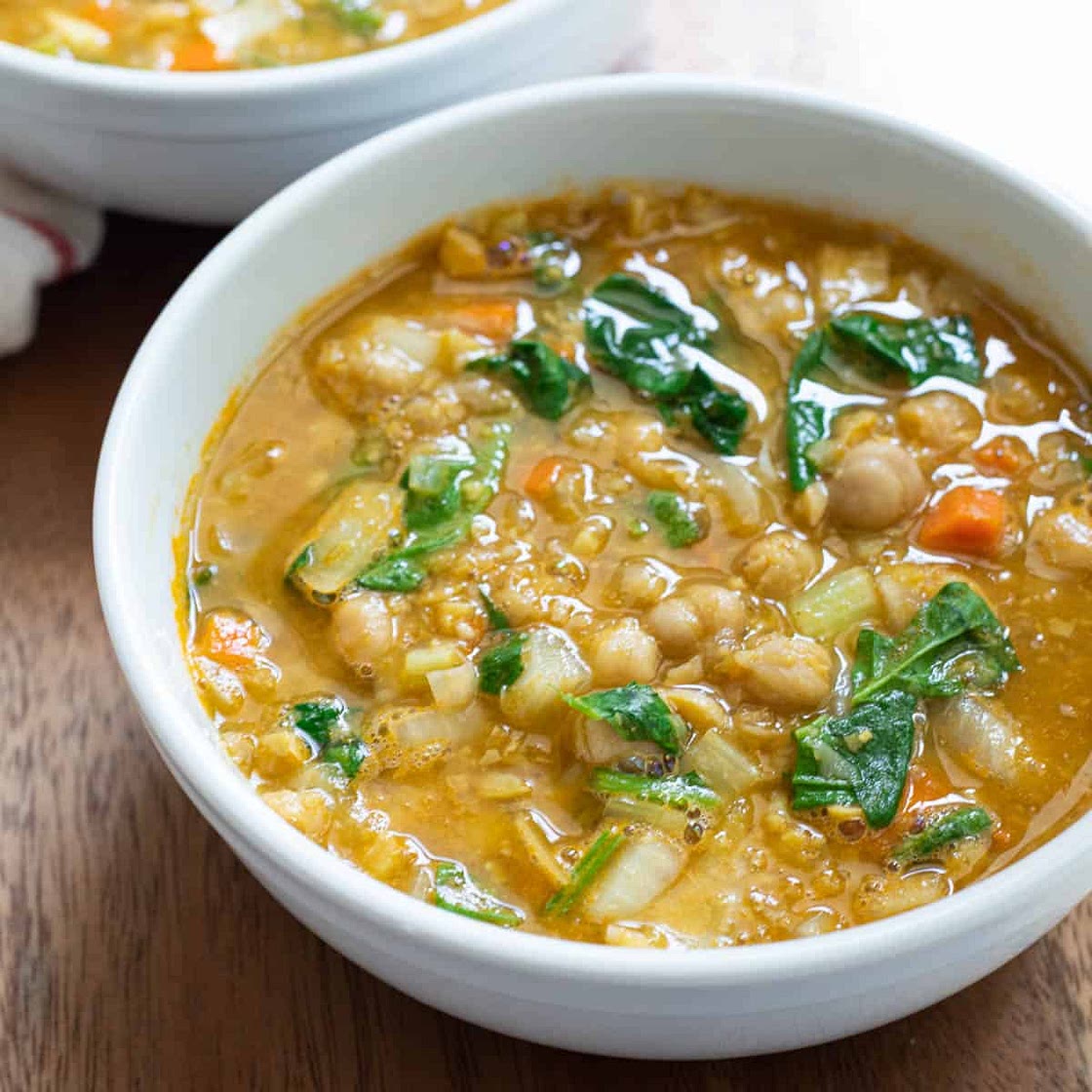 Greek Chickpea Soup (Vegan and Gluten-Free)