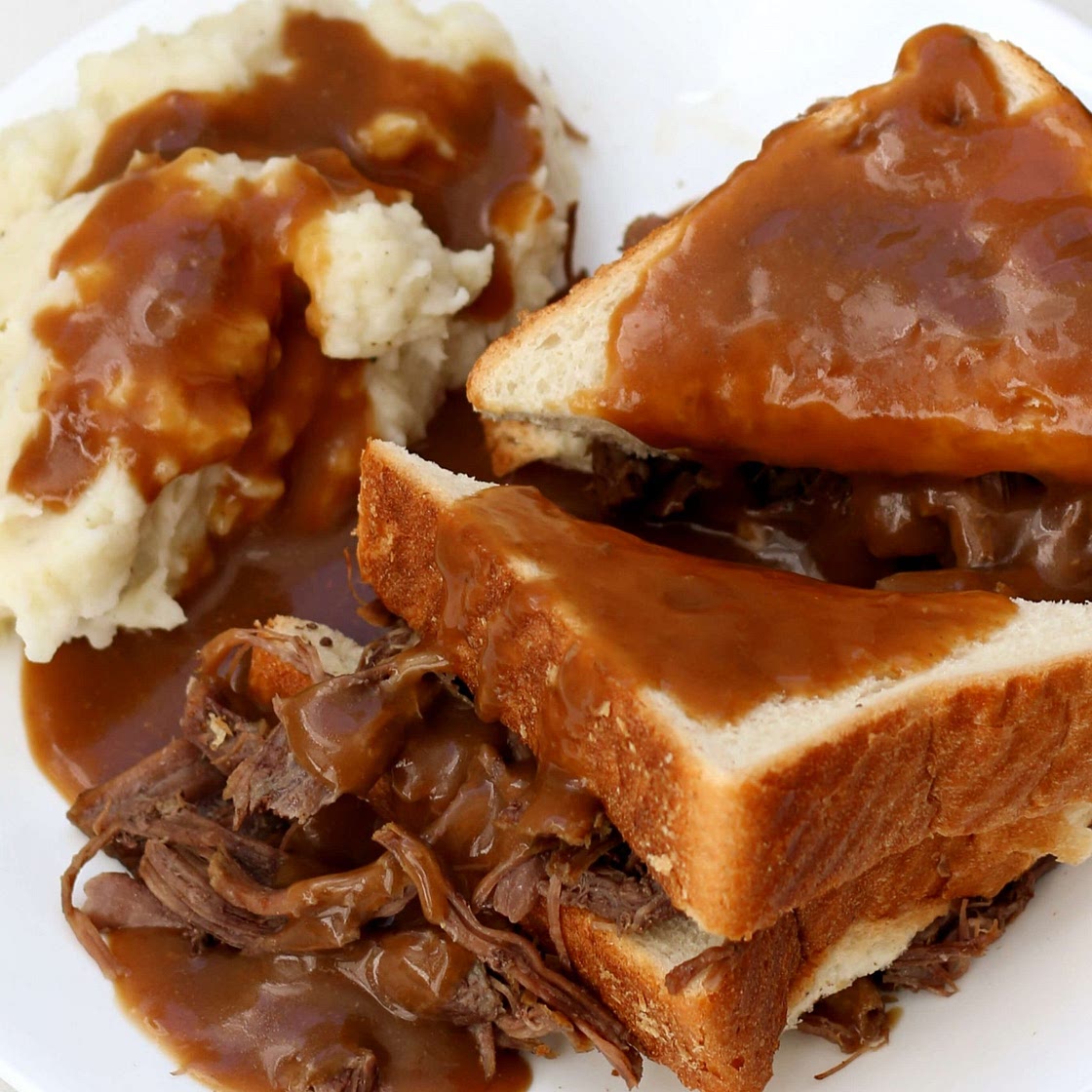Instant Pot Hot Beef Sandwich and Mashed Potatoes