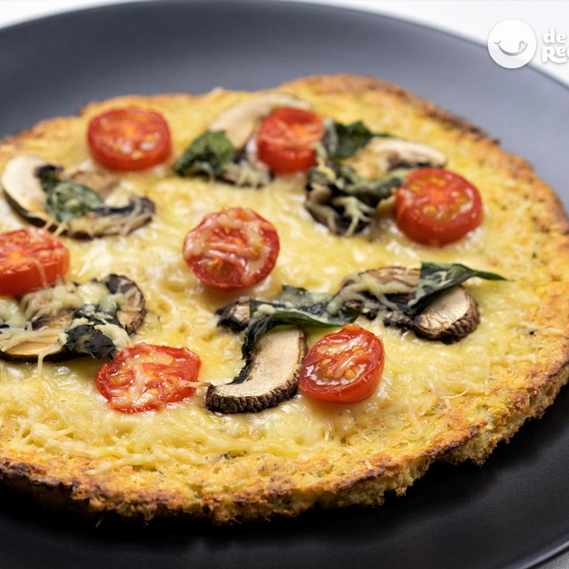 Pizza con masa de coliflor