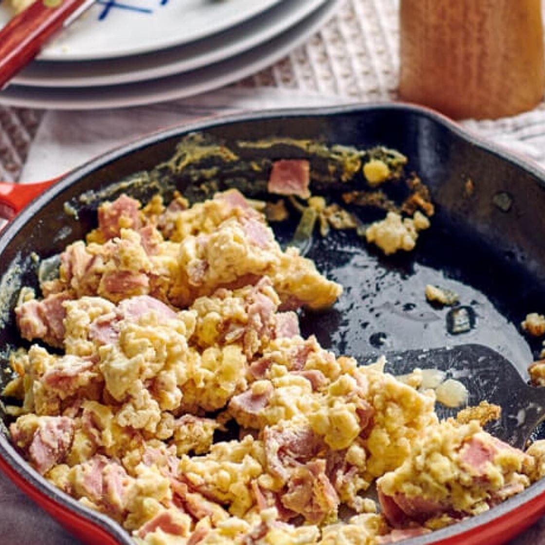 Rührei mit Schinken