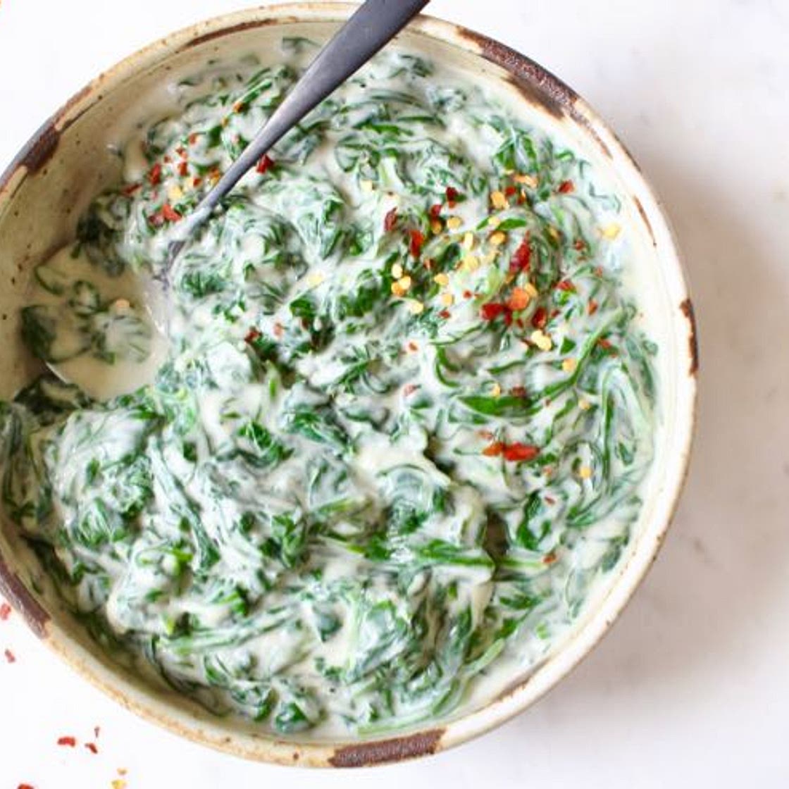 Healthy Vegan Creamed Spinach