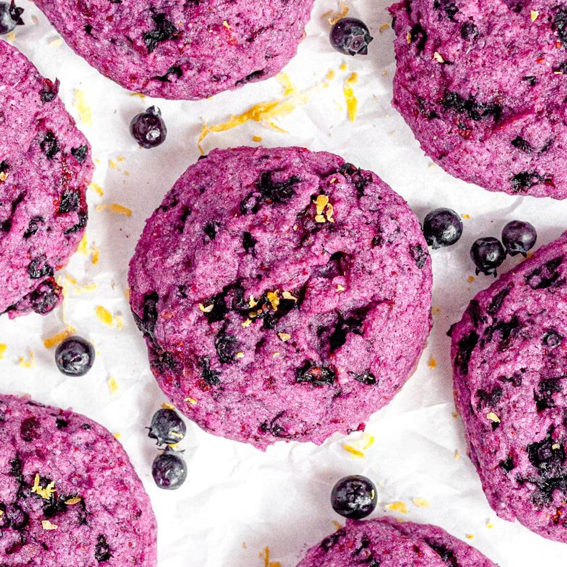 Gluten-Free Blueberry Lemon Cookies (Vegan)