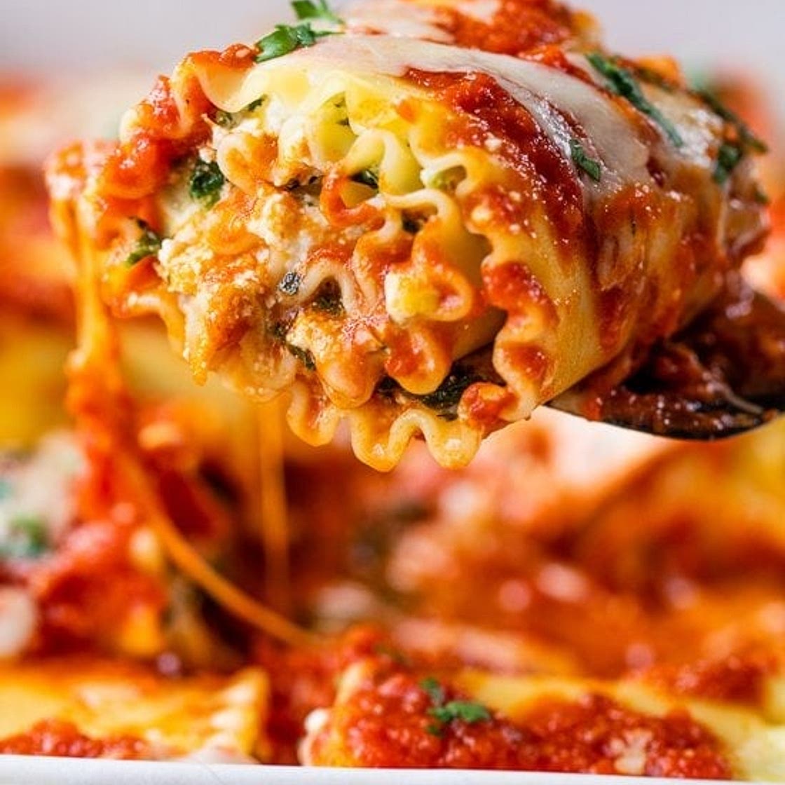 Spinach Artichoke Lasagna Roll-up