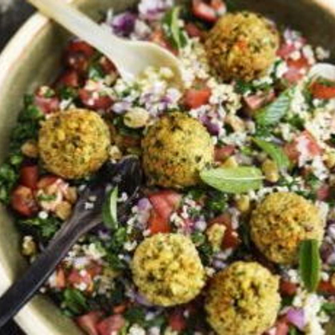 Salade libanaise aux falafels