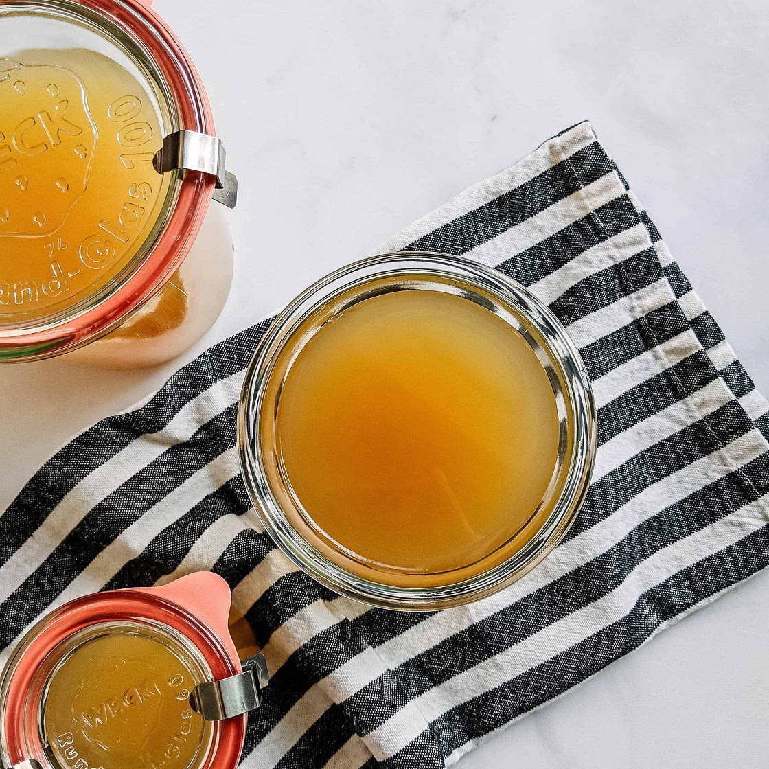 Warming winter chicken stock