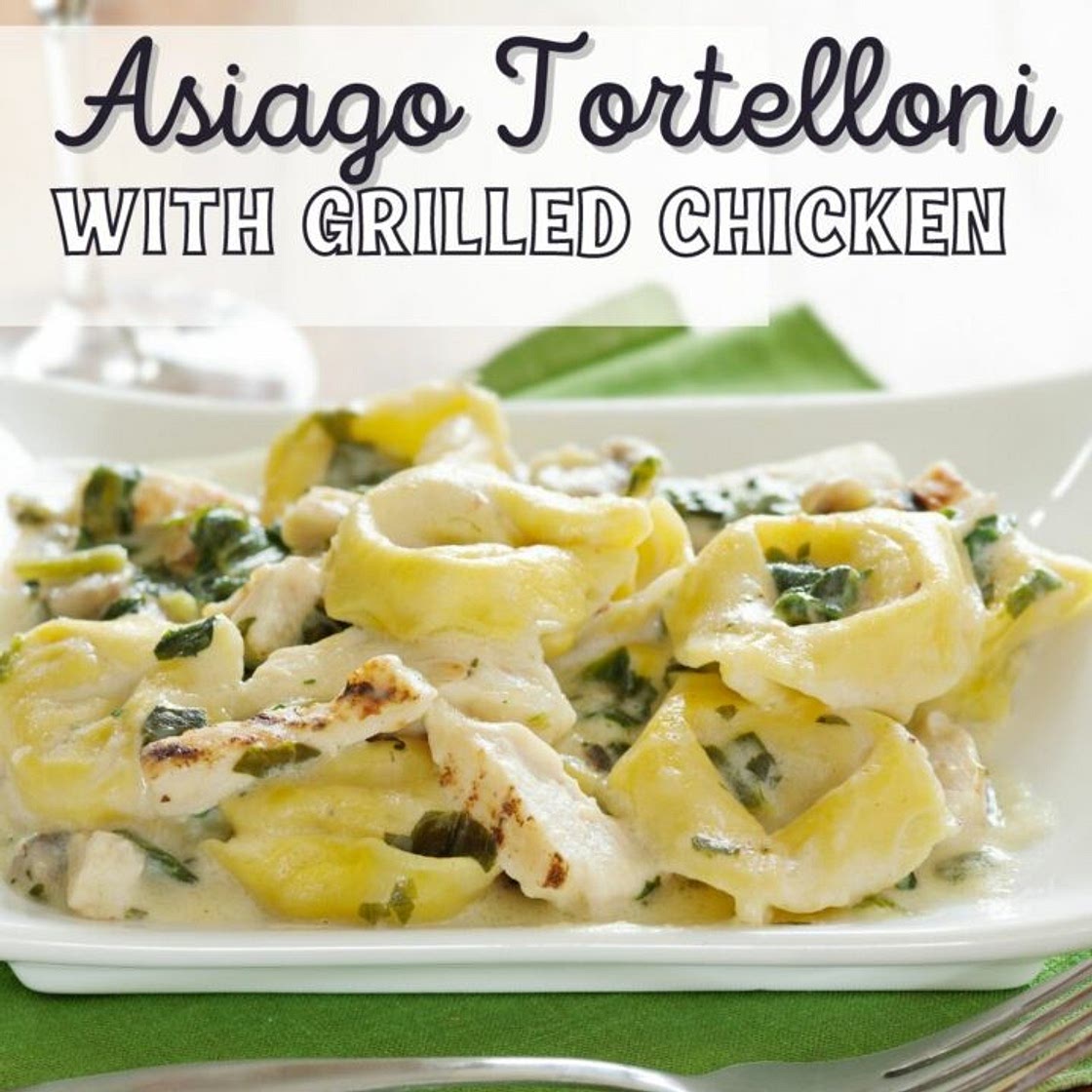 Asiago Tortelloni Alfredo with Grilled Chicken