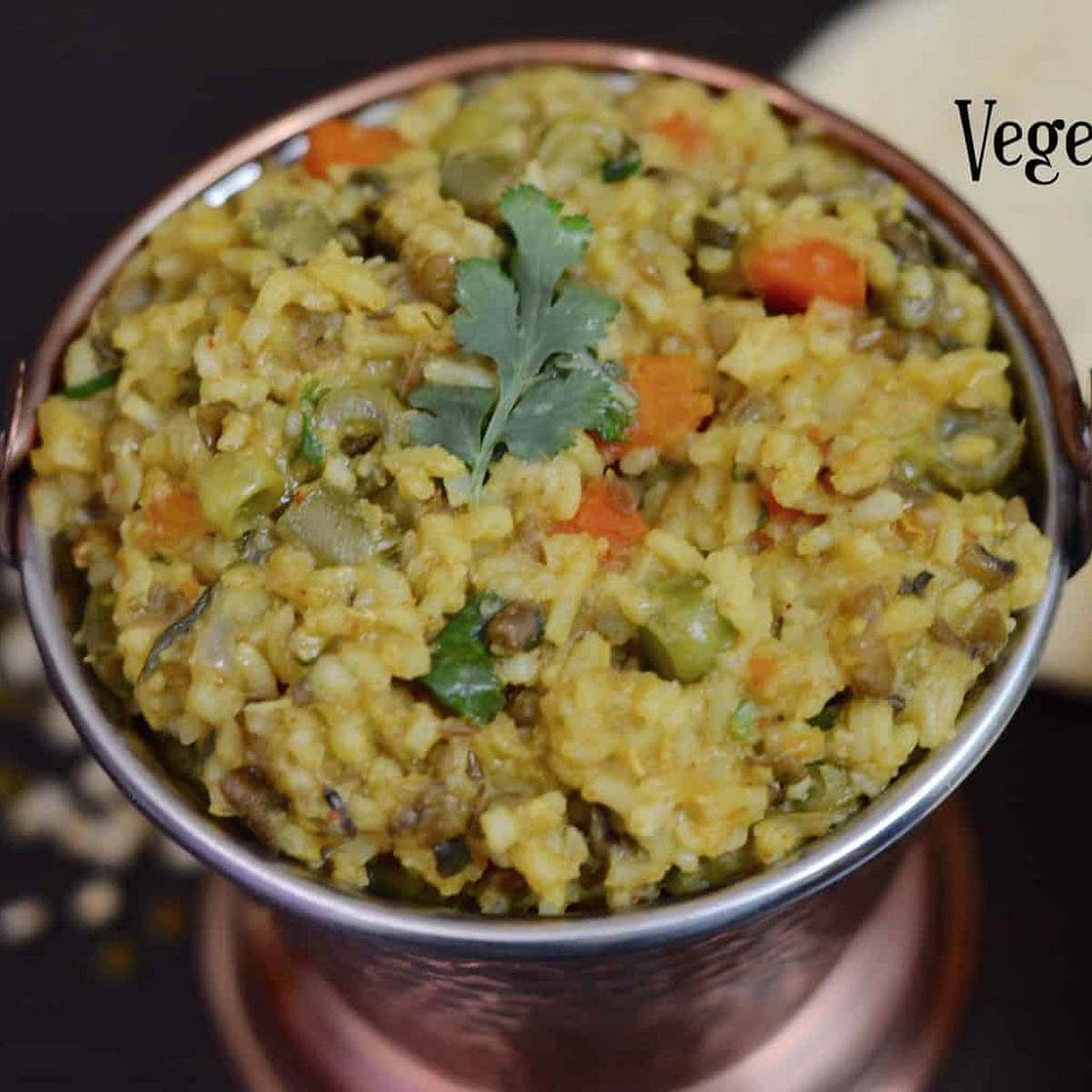 Instant Pot Vegetable Khichdi (Mix Vegetable Lentil Rice)