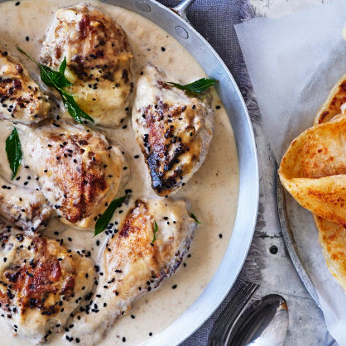 Karen Martini’s coconut chicken curry with mint chutney