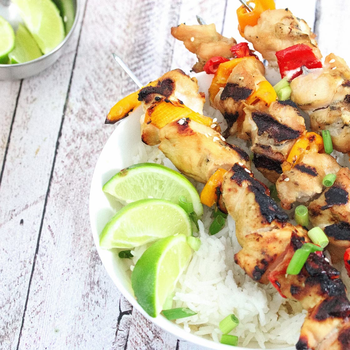 Healthy Teriyaki Chicken Skewers