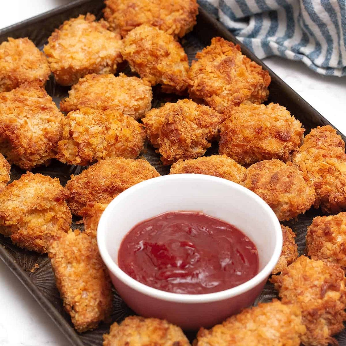 Air Fryer Panko Tofu Nuggets