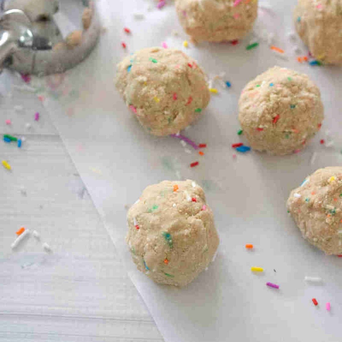 Birthday Cake Protein Balls (Dairy and Gluten Free)