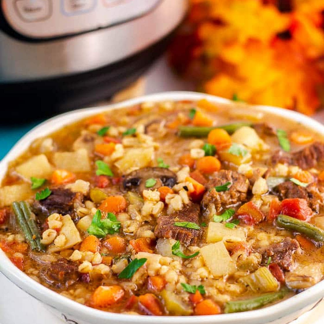 Instant Pot Beef And Barley Soup Recipe