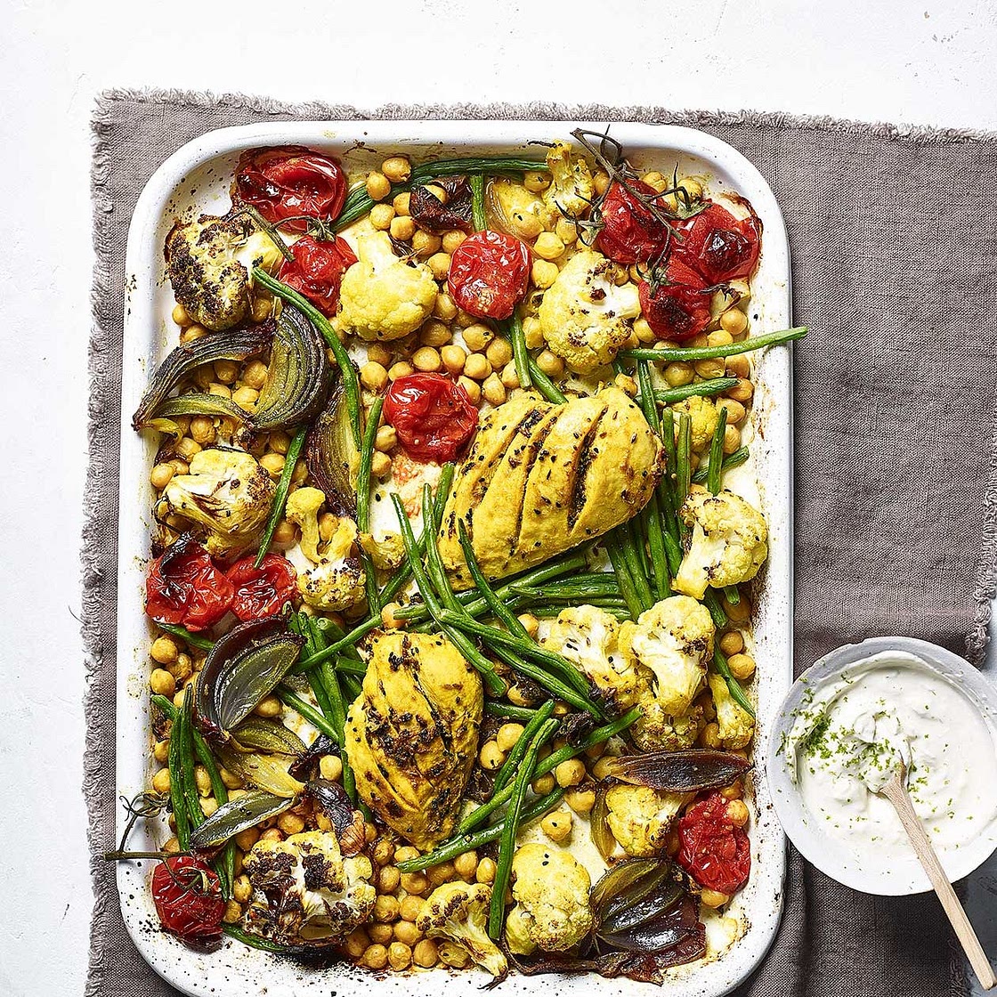 5-a-day turmeric traybake chicken